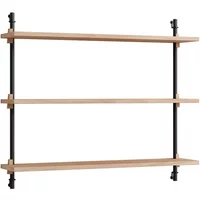 Moebe MOEBE - Wall Shelving System Low, Eiche geölt / schwarz