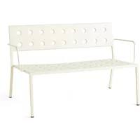 Hay HAY - Balcony Lounge Bank mit Armlehnen, L 121,5 cm, chalk beige