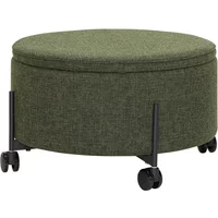 Hübsch Interior Hübsch Interior - Contain Pouf mit Rollen large Ø 66 x 37 cm, grün