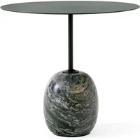 &Tradition &Tradition - Lato Beistelltisch oval 40 x 50 cm, H 45 cm, deep green / verde alpi Marmor