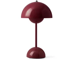 &Tradition &Tradition - Flowerpot Akku Tischleuchte VP9 mit magnetischem Ladekabel, glänzend, dunkle pflaume
