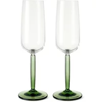 Kähler Design Kähler Design - Hammershøi Champagnerglas, 240 ml (2er-Set), grün