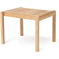 Carl Hansen & Søn Carl Hansen - AH911 Outdoor Beistelltisch, 59.5 x 48.5 cm, Teak unbehandelt
