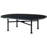 Gubi GUBI - Carmel Outdoor Lounge Tisch 87,5 x 70 cm, black semi matt / midnight black