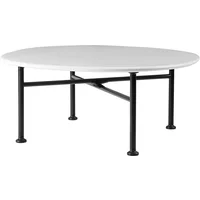 Gubi GUBI - Carmel Outdoor Lounge Tisch 75 x 75 cm, black semi matt / clam white