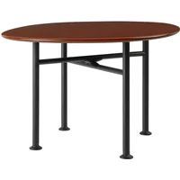 Gubi GUBI - Carmel Outdoor Lounge Tisch 60 x 60 cm, black semi matt / rock red