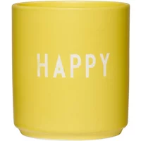 Design Letters Design Letters - AJ Favourite Porzellan Becher, Happy / yellow