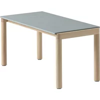 Muuto Muuto - Couple Couchtisch, 84 x 40 cm, 1 Wavy, Eiche / pale blue