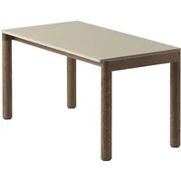Muuto Muuto - Couple Couchtisch, 84 x 40 cm, 1 Wavy, Eiche dunkel geölt / sand