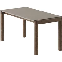 Muuto Muuto - Couple Couchtisch, 84 x 40 cm, 1 Wavy, Eiche dunkel geölt / taupe