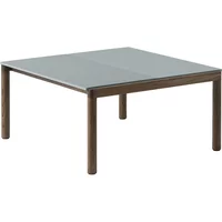 Muuto Muuto - Couple Couchtisch, 84 x 80 cm, 1 Plain 1 Wavy, Eiche dunkel geölt / pale blue