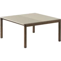 Muuto Muuto - Couple Couchtisch, 84 x 80 cm, 1 Plain 1 Wavy, Eiche dunkel geölt / sand