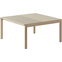 Muuto Muuto - Couple Couchtisch, 84 x 80 cm, 1 Plain 1 Wavy, Eiche / sand