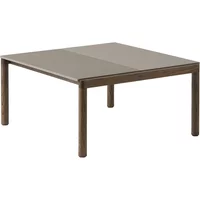 Muuto Muuto - Couple Couchtisch, 84 x 80 cm, 1 Plain 1 Wavy, Eiche dunkel geölt / taupe