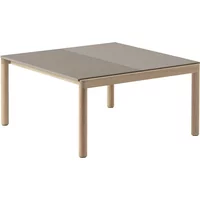 Muuto Muuto - Couple Couchtisch, 84 x 80 cm, 1 Plain 1 Wavy, Eiche / taupe