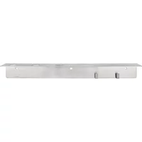 Meraki Meraki - Regal mit Flaschenhalterung und Hakenleiste, gebürstetes Silber-Finish