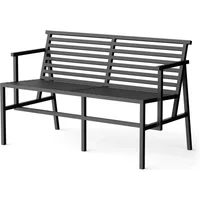 NINE NINE - 19 Outdoors Dining Gartenbank 125 x 75 cm, schwarz (RAL 9011)