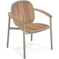 EMU Emu - Twins Gartenarmlehnstuhl, Teak / taupe