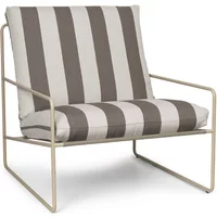 Ferm Living Ferm Living - Desert Stripe Outdoor Sessel, cashmere / chocolate