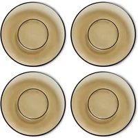 HKliving HKliving - 70's Untertassen, mud brown (4er-Set)