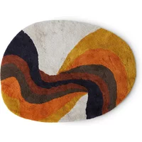 HKliving HKliving - Retro swirl Badematte, 90 x 120 cm, bunt
