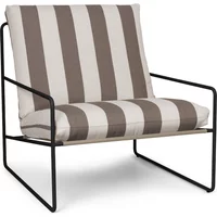 Ferm Living Ferm Living - Desert Stripe Outdoor Sessel, schwarz / chocolate