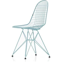 Vitra Vitra - Wire Chair DKR (H 43 cm), himmelblau / ohne Bezug, Kunststoffgleiter (basic dark)