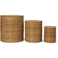 Ferm Living Ferm Living - Column Storage, natürlich gebeizt (3er-Set)