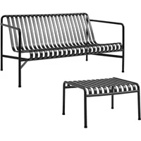 Hay HAY - Palissade Lounge Sofa + Ottoman, anthrazit