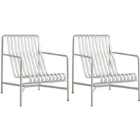 Hay HAY - Palissade Lounge Chair High, hellgrau (2er-Set)