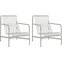 Hay HAY - Palissade Lounge Chair High, hellgrau (2er-Set)
