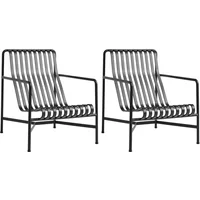 Hay HAY - Palissade Lounge Chair High, anthrazit (2er-Set)