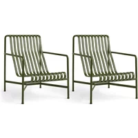 Hay HAY - Palissade Lounge Chair High, olive (2er-Set)
