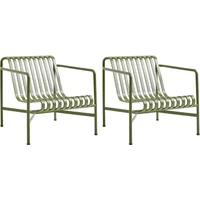 Hay HAY - Palissade Lounge Chair Low, olive (2er-Set)