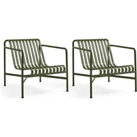 Hay HAY - Palissade Lounge Chair Low, olive (2er-Set)
