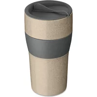 Koziol Koziol - AROMA TO GO XL Thermobecher mit Deckel, 700 ml, nature desert sand / nature ash grey