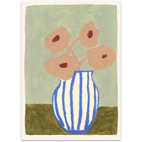 The Poster Club The Poster Club - Pink Flowers von Carla Llanos, 30 x 40 cm