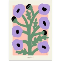 The Poster Club The Poster Club - Purple Poppies von Madelen Möllard, 50 x 70 cm