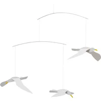 Flensted Mobiles Flensted Mobiles - Soaring Seagulls Mobile, weiß / gelb