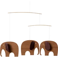 Flensted Mobiles Flensted Mobiles - Elefanten Treffen Mobile, Baby, Teakholz