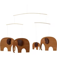 Flensted Mobiles Flensted Mobiles - Elefanten Treffen Mobile, Family, Teakholz