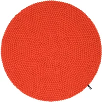 myfelt myfelt - Mats Filzkugelteppich, Ø 200 cm, rot