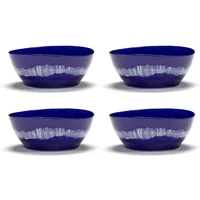 Serax Serax - Feast Schüssel, Ø 18 cm, dunkelblau / weiß gestreift (4er-Set)