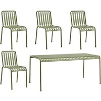 Hay HAY - Palissade Tisch + 4x Chair, olive