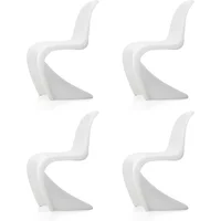Vitra Vitra - Panton Chair, weiß (neue Höhe) (4er-Set)