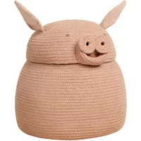 Lorena Canals Lorena Canals - Spiel- und Aufbewahrungskorb, Peggy the Pig, rosa