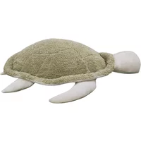 Lorena Canals Lorena Canals - Sea Turtle Pouf, 85 x 115 cm, olive / natur