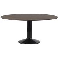 Muuto Muuto - Midst Esstisch, Ø 160 cm, Eiche dunkel geölt / schwarz