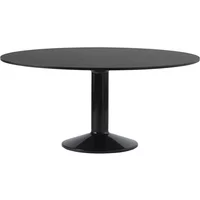 Muuto Muuto - Midst Esstisch, Ø 160 cm, Linoleum schwarz / schwarz