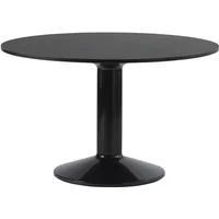 Muuto Muuto - Midst Esstisch, Ø 120 cm, Linoleum schwarz / schwarz